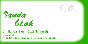 vanda olah business card